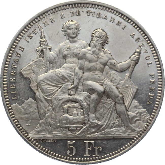 1883 Lugano - 5 Franken